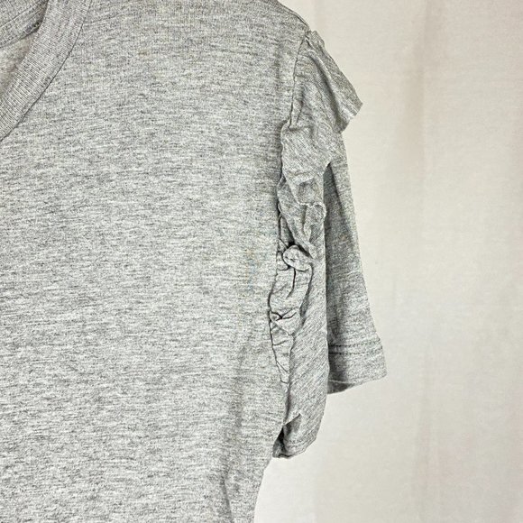 Topshop Women's T-Shirt Short Sleeve Shirt with Ruffles at Shoulders - Picture 4 of 7